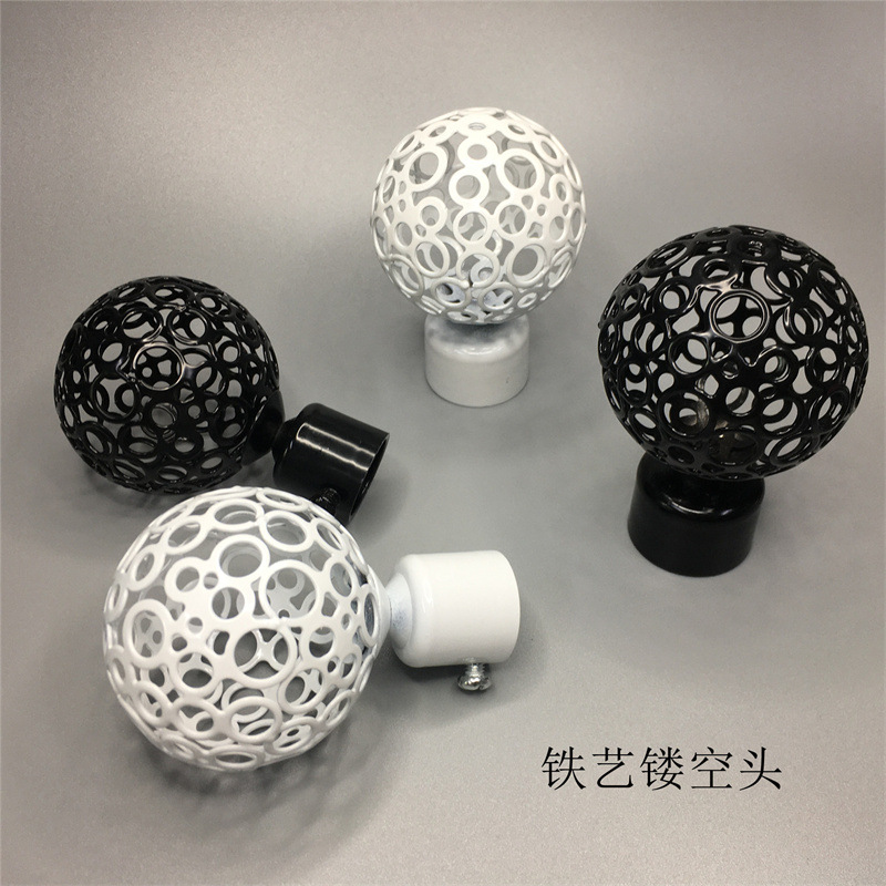 Ironwork curtain rod decorative head, Roman rod, plug head, seal head, hollowed-out head, curtain accessories, Roman rod auxiliary materials full figure