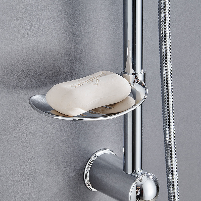 Cross-border simple one-piece split rod stainless steel shower head set with soap box, bathroom bathtub pressurized nozzle Application Scenario