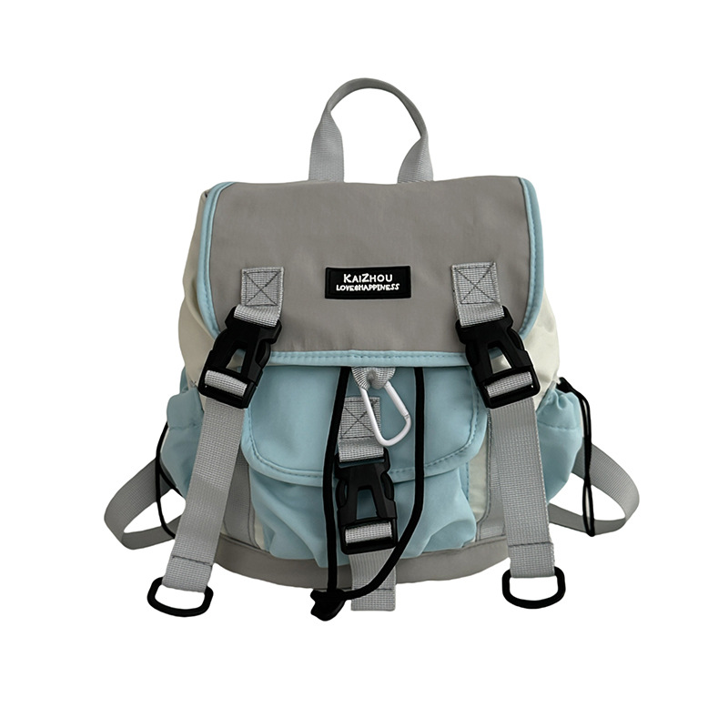 Outdoor leisure travel large-capacity schoolbag, cute Japanese-style backpack for women, new color-blocking sports student small backpack Item Picture