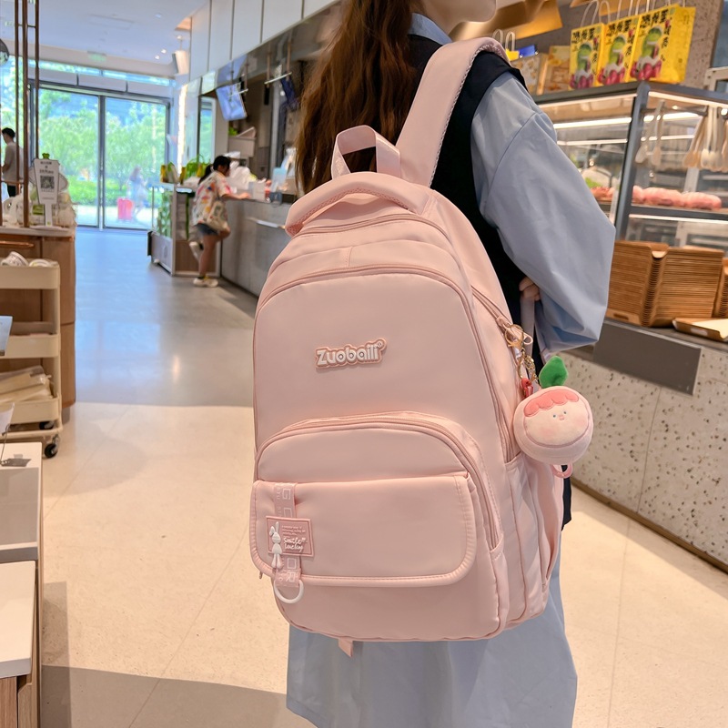 Ins-style multi-layer large-capacity schoolbag, Korean version backpack for middle and high school students, children's travel computer backpack Specification drawing