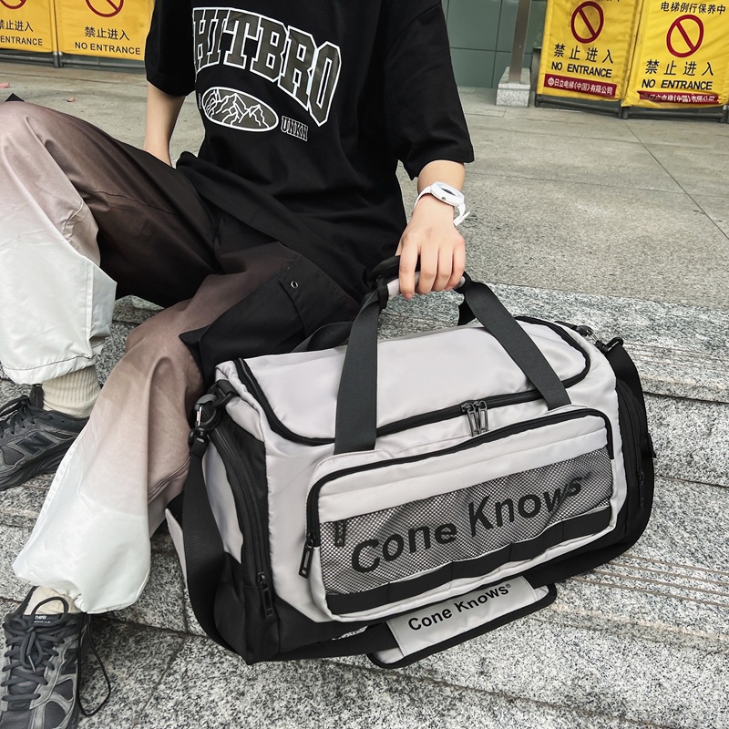 Men's large-capacity hand-held luggage bag, sports training and fitness bag with dry and wet separation, and women's business trip storage bag details Picture