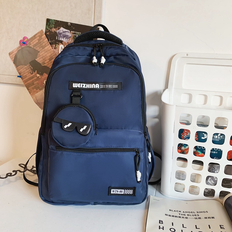 New style of backpack for students, daily sports and leisure on campus, trendy Korean style, large capacity, lightweight, junior and senior high school Specification drawing
