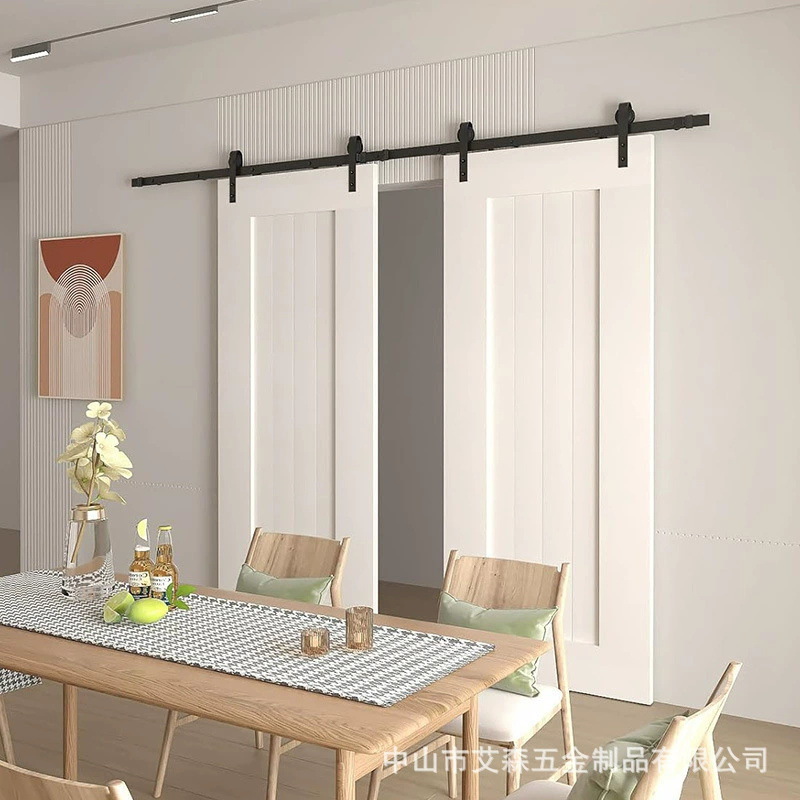 Cross-border J-type barn door guide rail, American-style barn sliding door hanging rail, sliding door guide rail, door slide rail, slide track Specification drawing