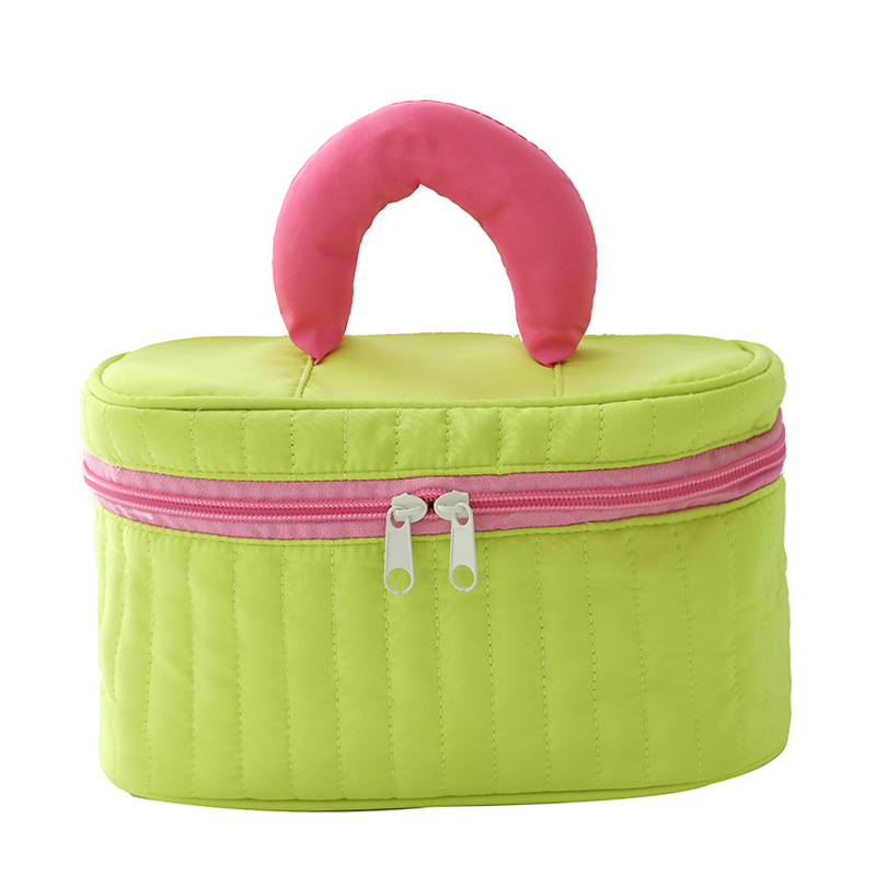 A small, large-capacity, cute, simple, waterproof cosmetic storage bag for Instagram, a portable handbag for going out Item Picture