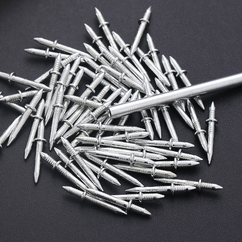 Double-ended nails, seamless nails, skirting boards, sheep horn nails, invisible nails, wood veneer fixing nails, electroplated anti-rust screws, ox horn nails details Picture