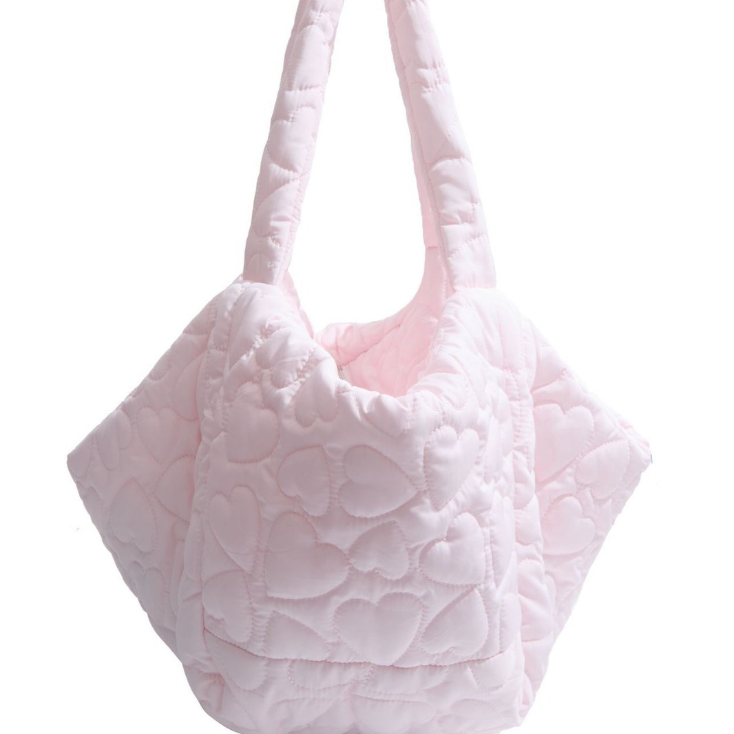 Korean cotton-padded bag for women in autumn and winter 2024 new products: large-capacity commuting bag, single-shoulder bag, trendy fitness bag, casual and versatile Item Picture