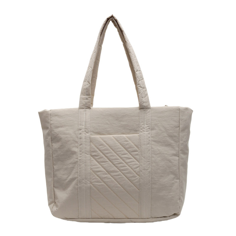 Fashionable women's bag, casual and lightweight tote bag, large-capacity single-shoulder bag, hand-held handbag, diamond-shaped high-end texture bag Item Picture