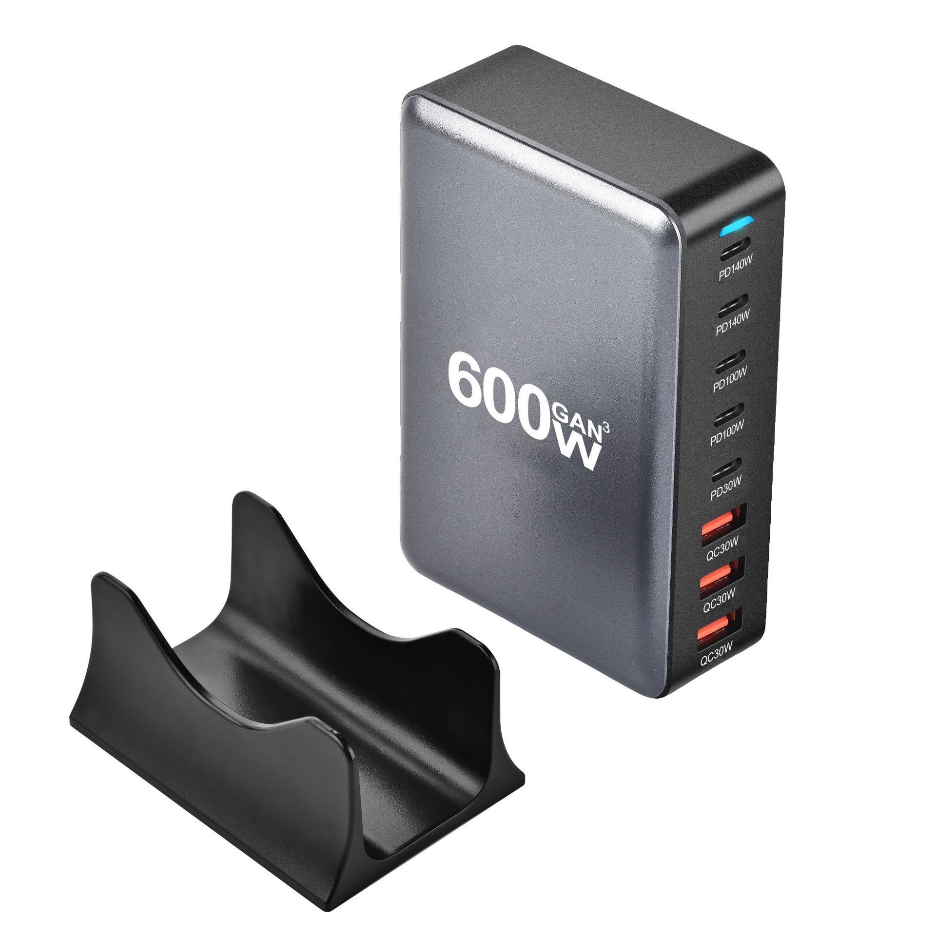 New 600W gallium nitride PD3.1 desktop charger 5C3A charger multi-functional PD fast charging adapter Item Picture