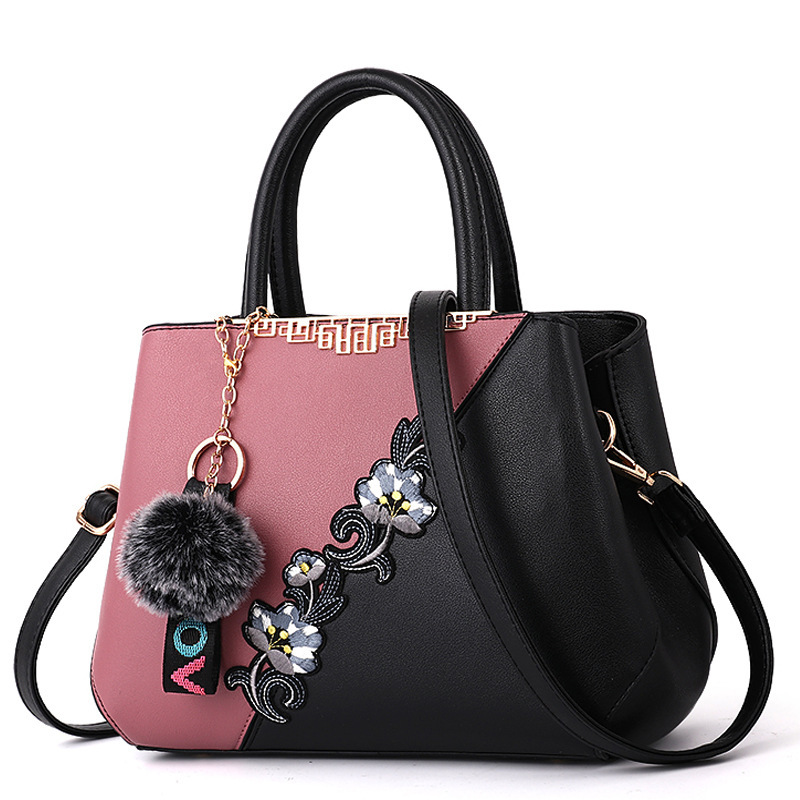 Embroidery foreign trade large Bag 2022 New crossbody middle-aged Mom bag, large capacity inlaid single-shoulder cross-border handbag Application Scenario