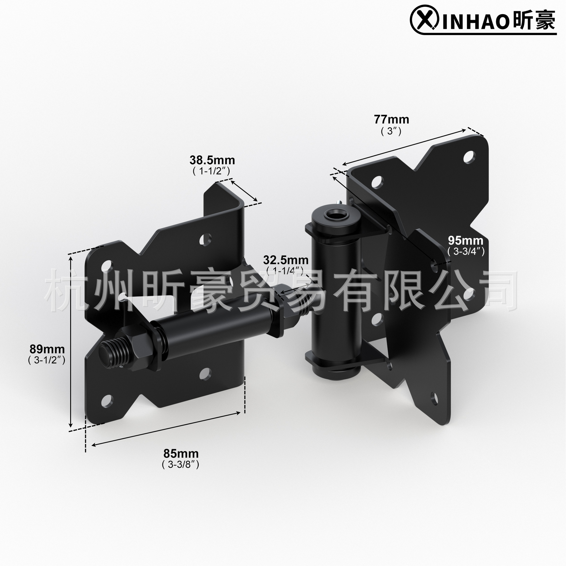 American-style PVC garden hinges, PVC fence door hinges, PVC fence hinge, fence door hinges Application Scenario