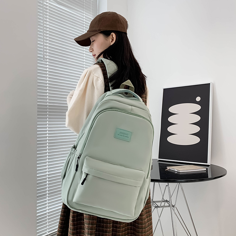 New 2025 student backpack, Korean style, simple and trendy bestseller, high appearance level, large capacity commuting schoolbag details Picture