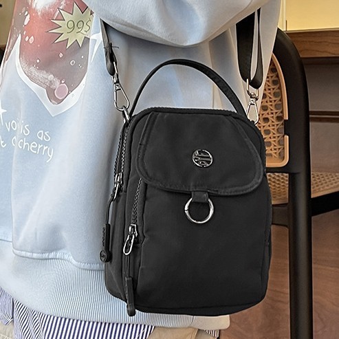 New 2025 solid color casual bag, simple single-shoulder bag, fashionable and trendy handbag, elegant lady's crossbody fabric bag Specification drawing