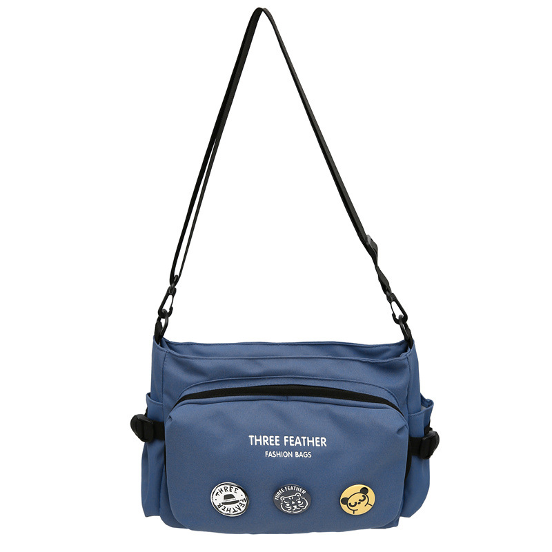 Multi-functional Japanese-style student large-capacity single-shoulder crossbody bag, lightweight unisex bag, couple bag, messenger bag Item Picture