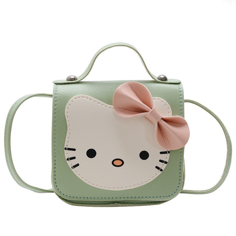 2024 New Korean-style cute kitten children's small backpack, mini crossbody single-shoulder bag, decorated loose change small bag, trendy for girls Item Picture