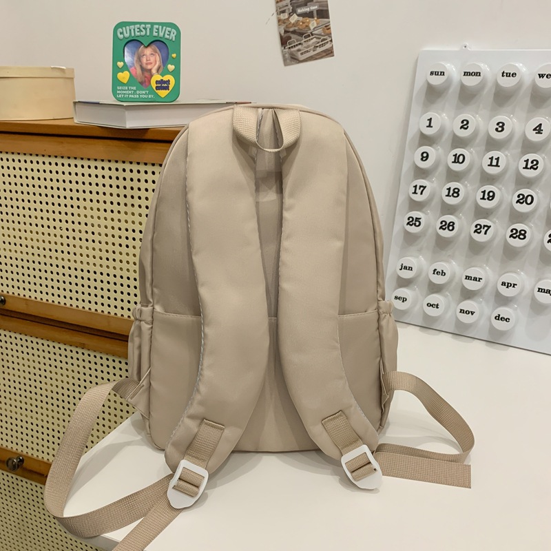 Simple and trendy ins brand versatile schoolbag, girls' design sense, niche high school student backpack, junior high school student Korean-style backpack Specification drawing
