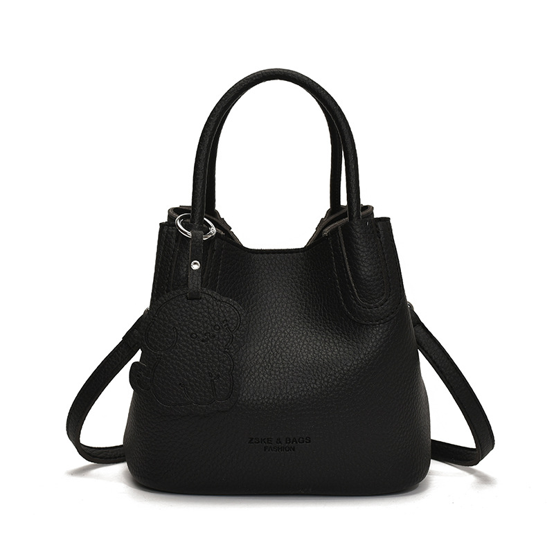A high-end lychee pattern bag for women, a new summer 2025 trendy and versatile crossbody bag, a fashionable hand-held bucket bag Item Picture