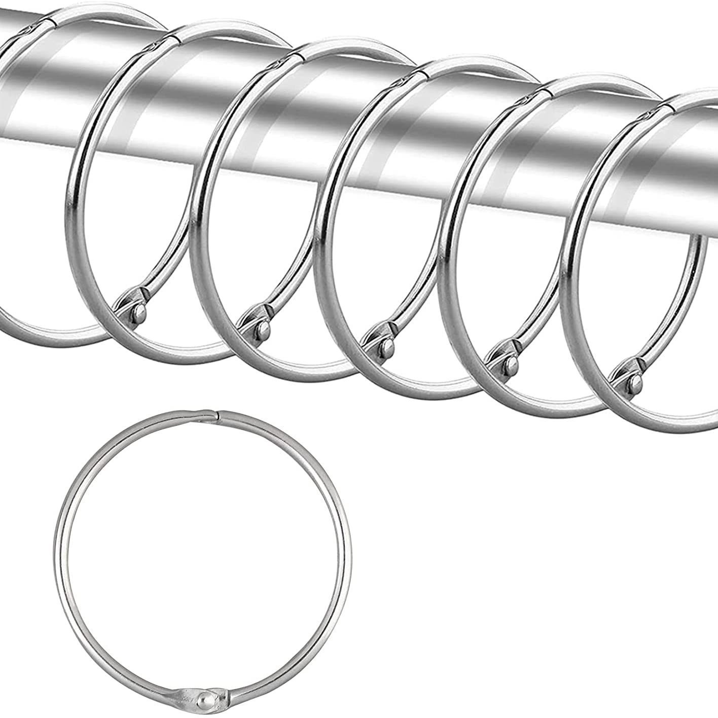 Bath curtain ring, black open curtain ring, circular bath ring hook, Roman ring, movable card ring, book ring details Picture