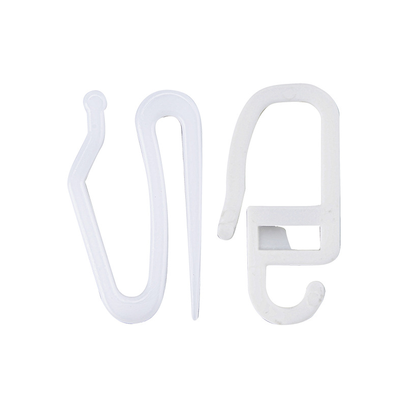 Home curtain small pointed hook, plastic hook, straight rail track, plastic hook, curtain S hook, snap-on wheel, curtain accessories Item Picture