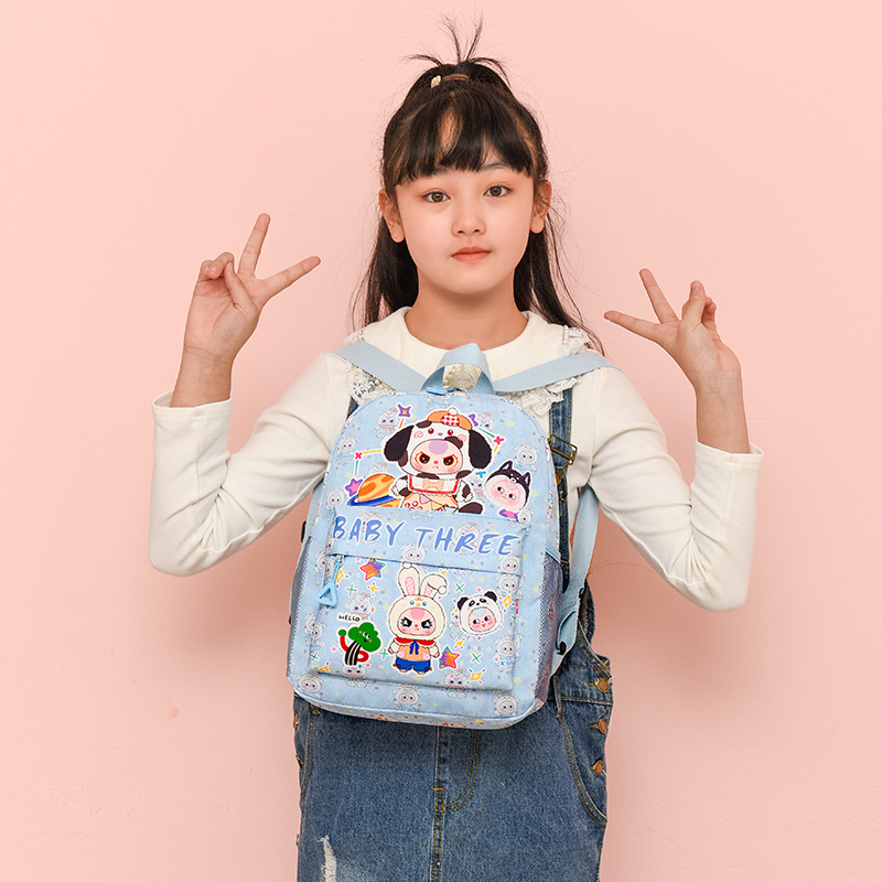 New high-appearation-level schoolbag, large-capacity backpack for primary school students and children, cute cartoon lightweight backpack, and outdoor backpack Specification drawing