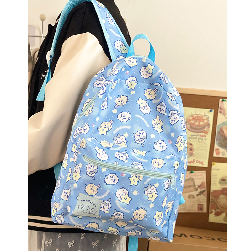 Ultra-light and thin schoolbag, a cute new Japanese-style backpack for primary and secondary school students, a casual travel backpack with large capacity Specification drawing