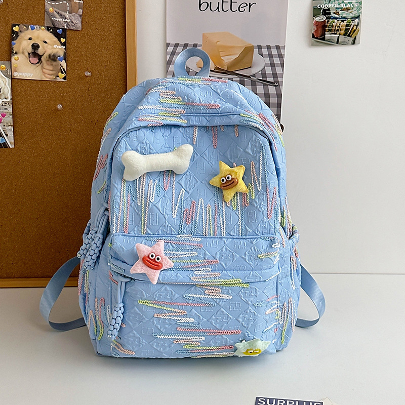 Korean schoolbags, high school girls, high school students, cute and sweet backpacks, junior high school students, college students, computer travel backpacks Specification drawing