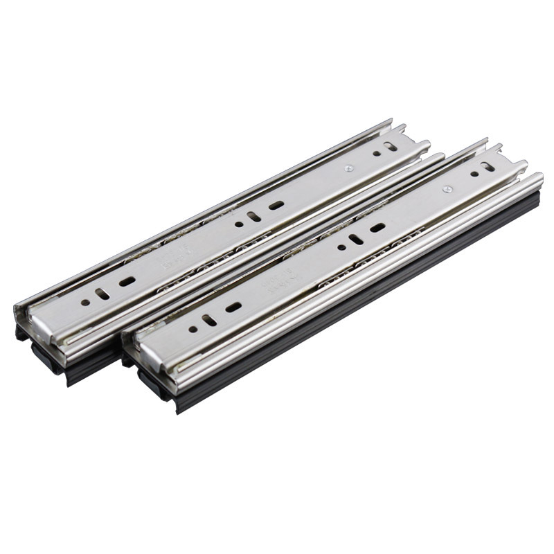 Leyoujia wholesale of three-section slide rails, stainless steel drawer slide rails, extended cold-rolled steel guide rails, three-section rail accessories Item Picture
