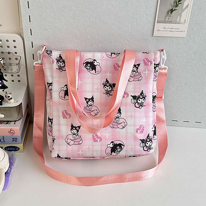 Primary school student's handbag, junior high school student's crossbody bag, interest class cartoon tutorial bag, children's large-capacity single-shoulder art bag Specification drawing