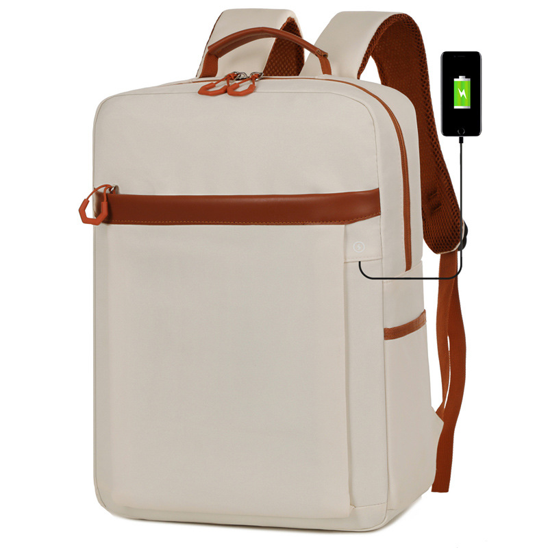 Large-capacity travel backpack for men and women, lightweight, casual, business computer bag, USB charging, commuting backpack for work full figure