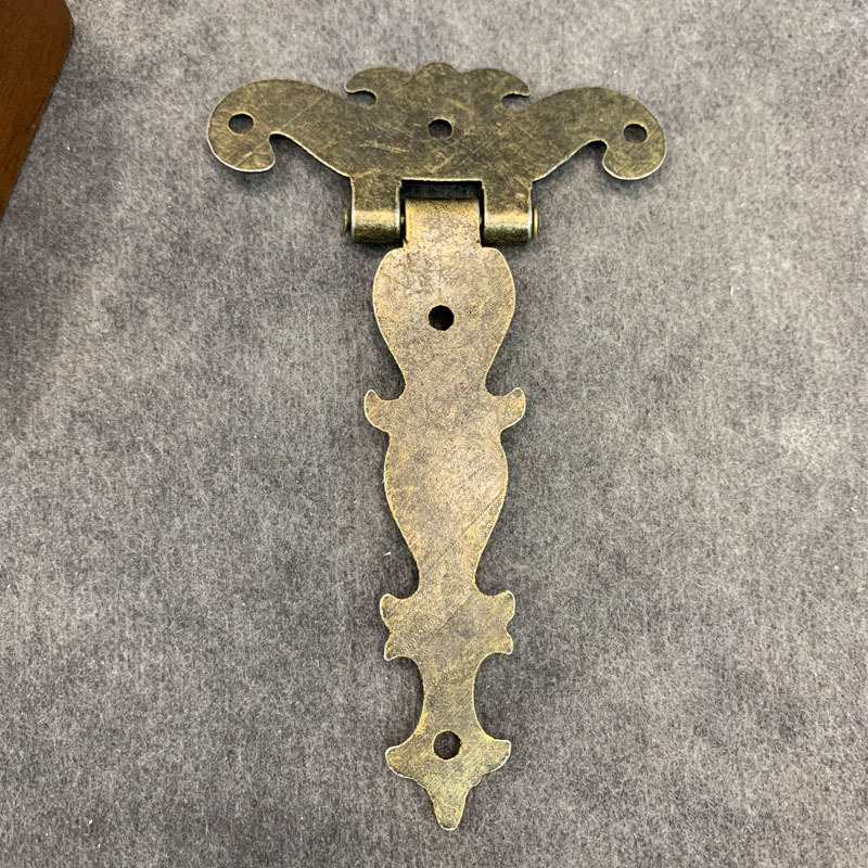Retro hinges, zinc alloy hinges, wooden boxes, home decoration hinges, European retro wooden box gift box accessories, antique copper accessories Specification drawing