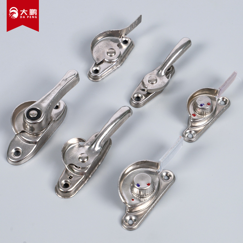 Old-fashioned stainless steel window lock, universal window hook lock, sliding door and window accessories, aluminum alloy bidirectional crescent lock Application Scenario
