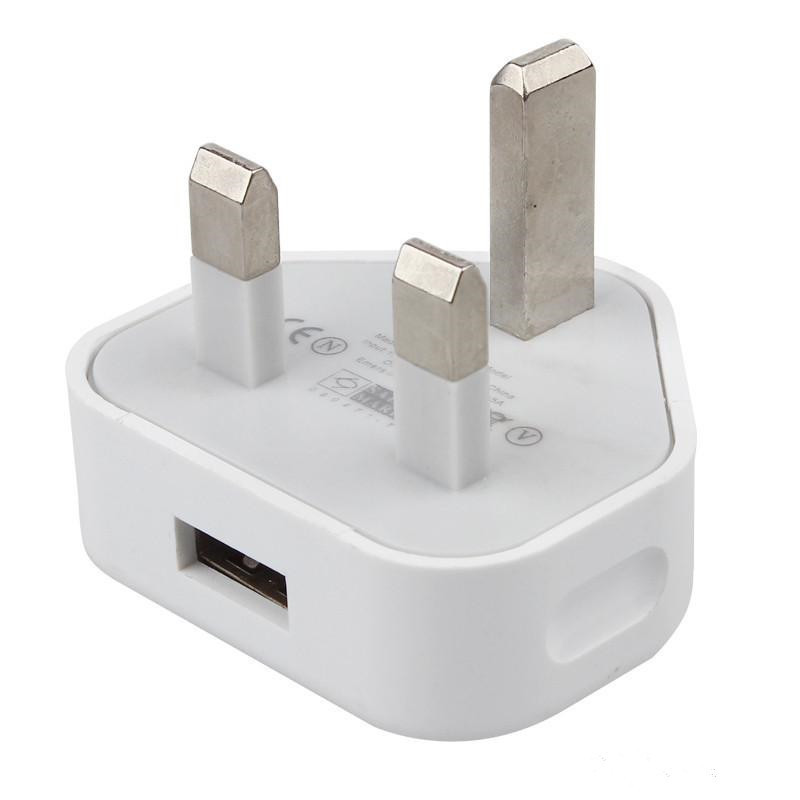 5v1a mobile phone charger, Hong Kong-style British standard plug, three-prong British standard British three-pin charging head, single usb port socket Item Picture