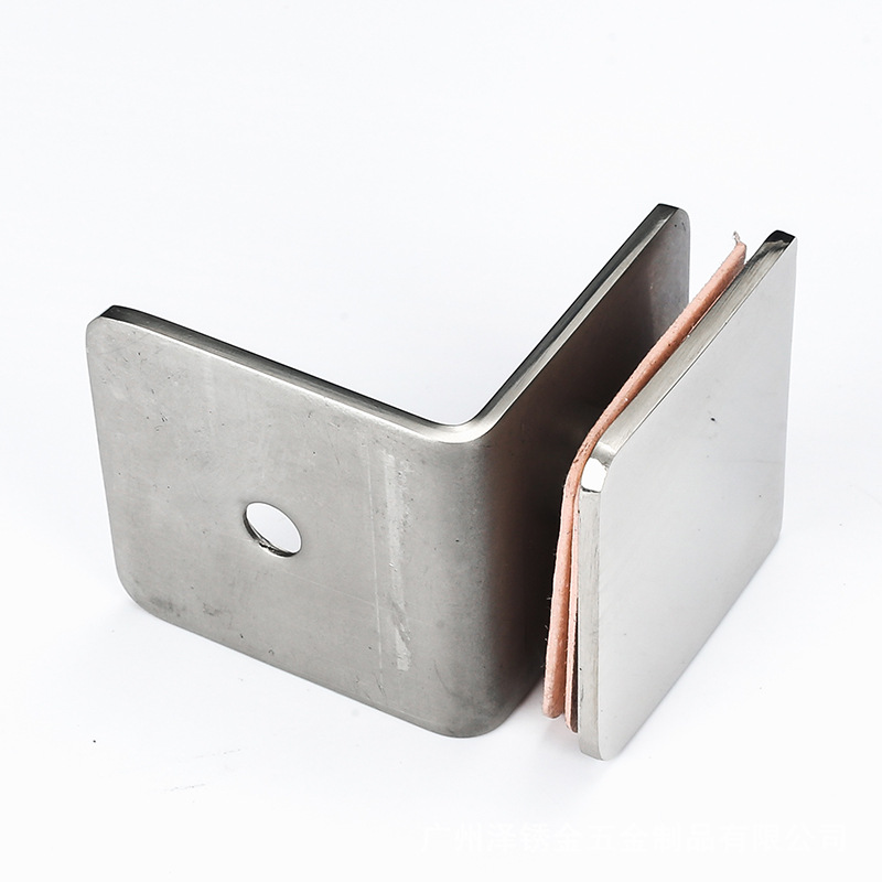 Stainless steel glass door clamps 304 fixed clamps, 90-degree square Angle codes, bathroom wall brackets, glass hardware accessories Item Picture