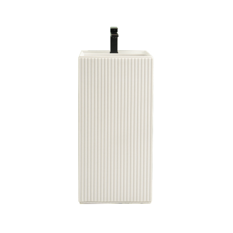Artistic column basin, vertical washbasin, stone column washbasin, integrated balcony, outdoor floor washbasin Item Picture