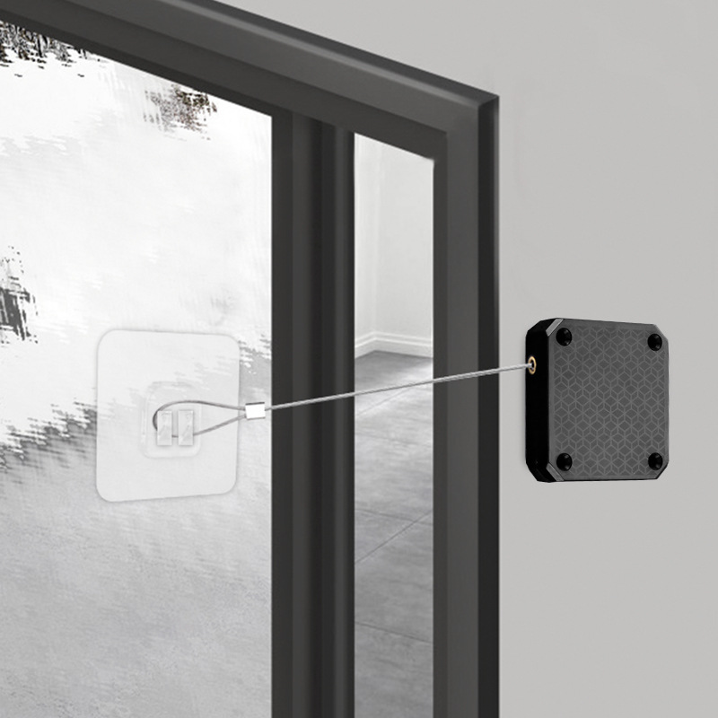 Household door closers without holes, pull rope closers, sliding doors, bedroom doors, simple automatic silent door closers, cabinet door rebound closers Specification drawing