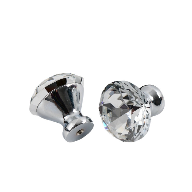 Supplying crystal and diamond handles, European-style light luxury high-end wardrobes, cabinets, door handles, shoe cabinets, wine cabinets, drawers, single holes Item Picture
