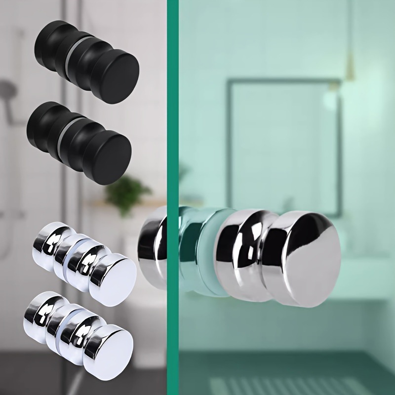 In-stock bathroom glass door small handle, sliding door handle, shower room partition door aluminum alloy single-hole small handle full figure