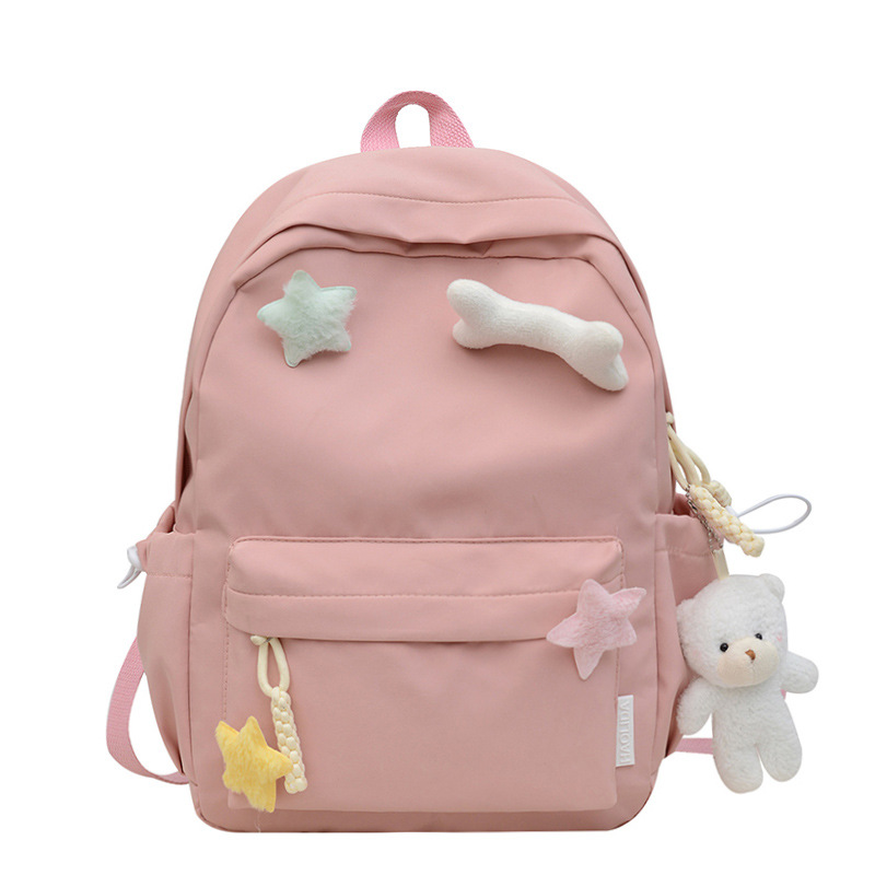 2024 Schoolbag for primary school girls, high school students and college students: Simple and versatile, girlish and youthful treasure backpack Item Picture