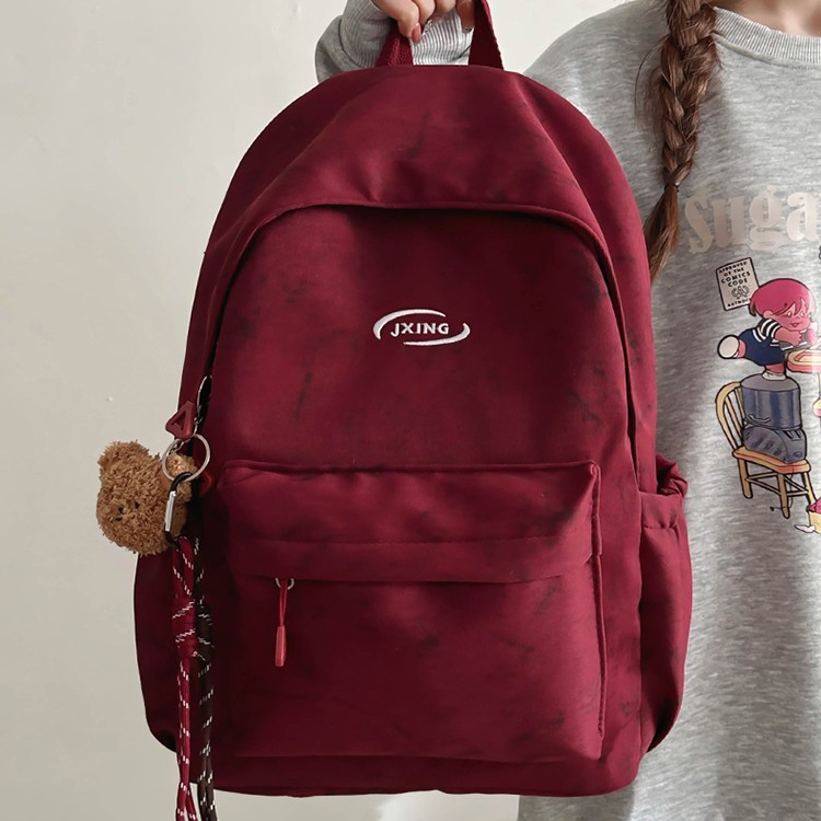 Japanese-style tie-dyed schoolbag for girls, Korean-style fashionable, versatile and lightweight backpack, a schoolbag for junior high school girls in class details Picture