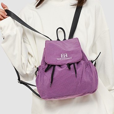 "Fashion 2025 Spring Mini Backpack for Women: A laid-back style solid-color casual outdoor bag with a high-quality small size. Specification drawing