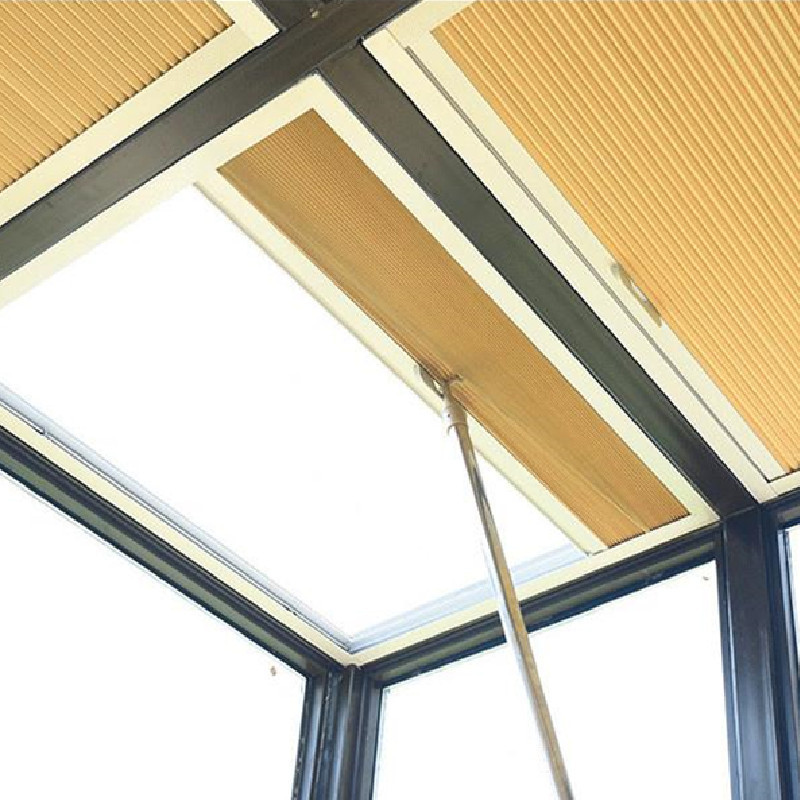 The manufacturer supplies manual honeycomb curtain skylight sliding rods, plastic head sunshade curtains and telescopic sliding rods Application Scenario