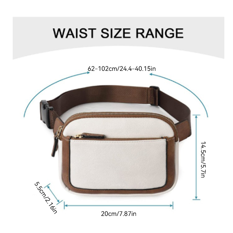 Best-selling outdoor pu leather women's waist bag, crossbody bag, adjustable shoulder strap, artificial leather women's waist bag Application Scenario