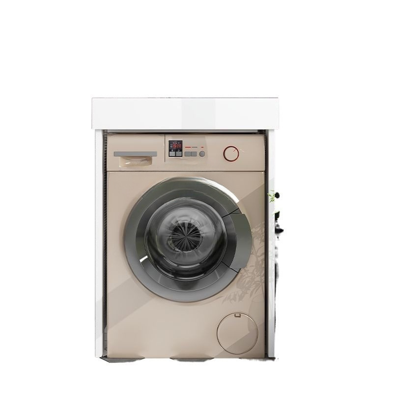 Space aluminum balcony laundry cabinet combination, high and low drum laundry sink, platform with washboard integrated washing wardrobe companion Application Scenario