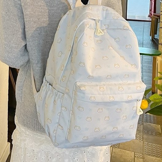New cartoon large-capacity student schoolbag, cute backpack, class bag, fresh and cute girl casual backpack details Picture
