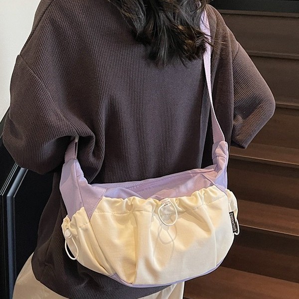 A new, niche, color-blocking, lightweight outdoor backpack for casual girls with a large capacity drawstring opening in 2025 Application Scenario