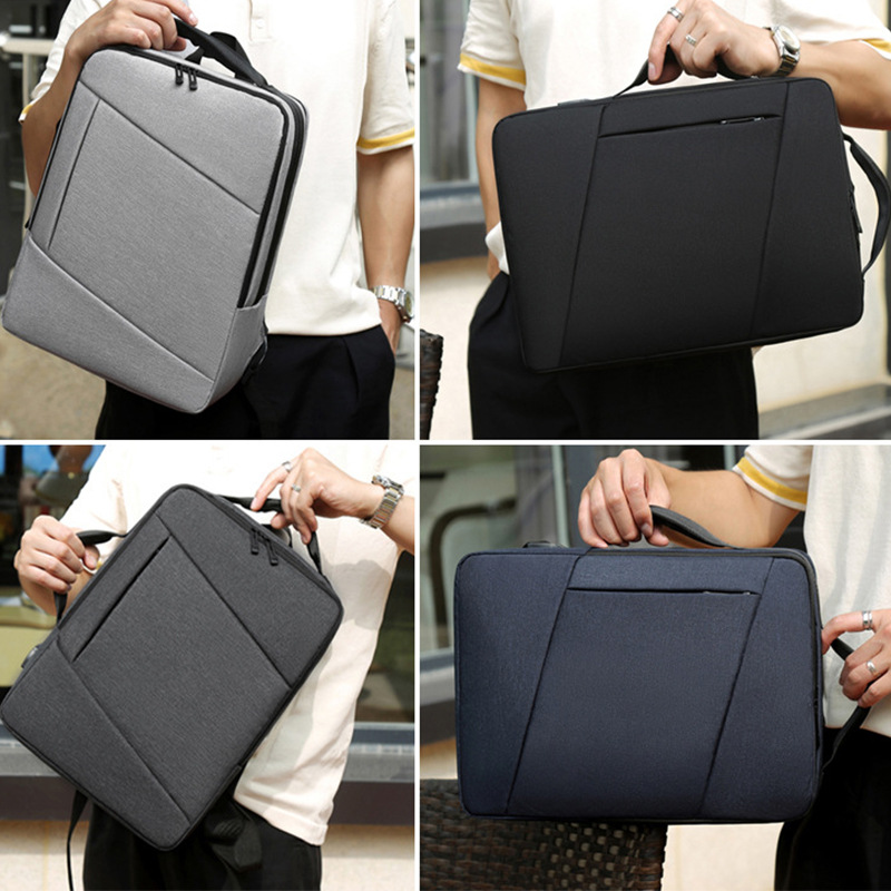 Cross-border simple men's computer bag, hand-held high-end business backpack, large-capacity portable multi-functional backpack Specification drawing