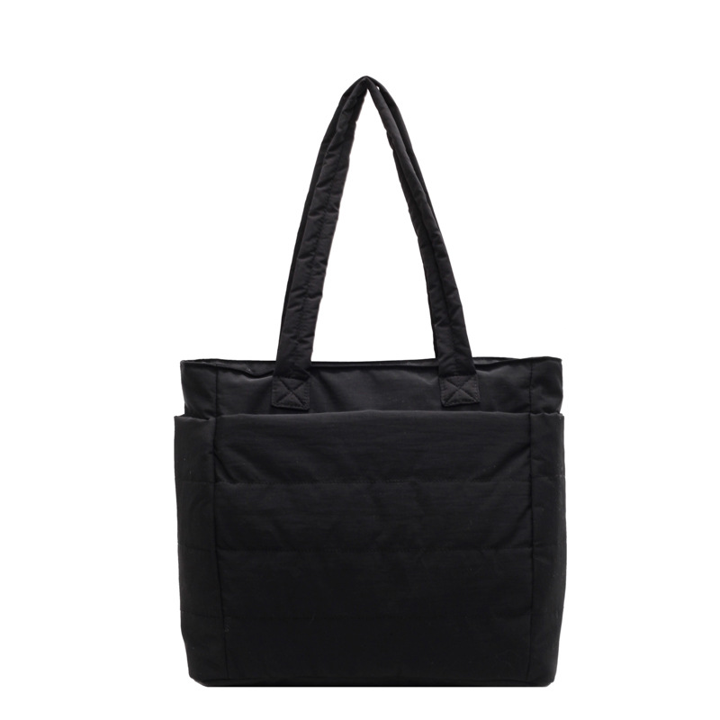 New autumn and winter handbags, cotton-padded jackets with a fluffy feel, computer bags, multi-bag simple and large-capacity tote bags, travel bags for cross-border travel Item Picture