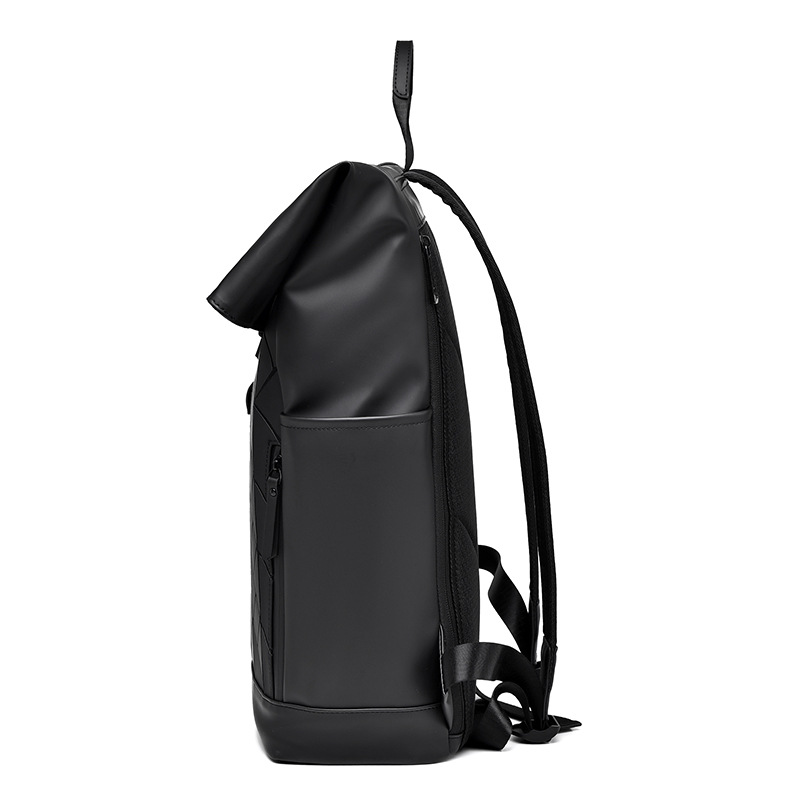 Geometric diamond-shaped men's backpack, fashionable, large-capacity, high-end student schoolbag, personalized reflective computer bag details Picture