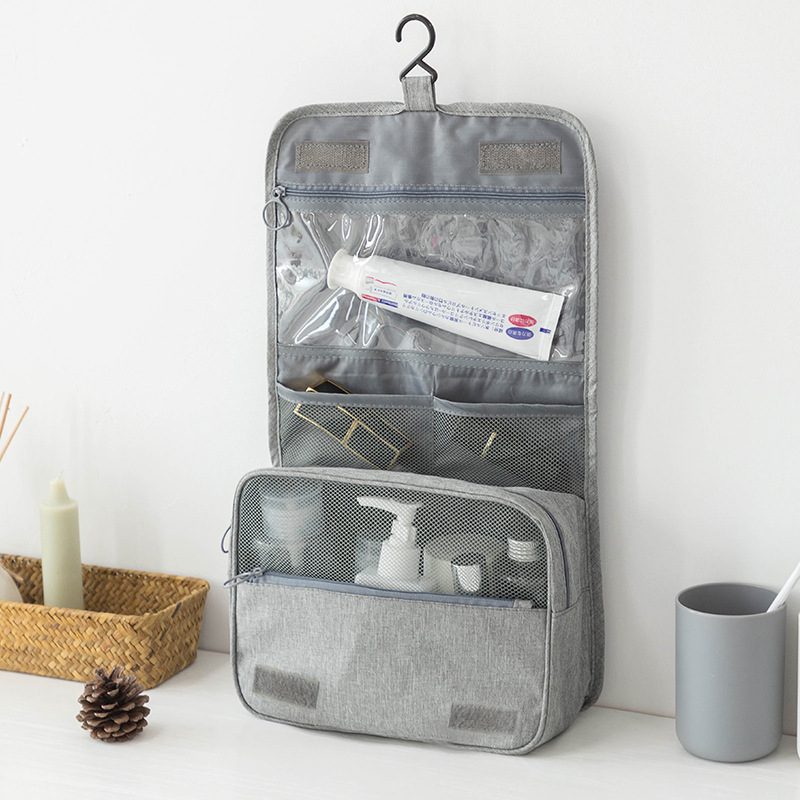 Nordic minimalist style toiletry bag gift manufacturer quickly customizes Logo Oxford fabric quality hook toiletry bags wholesale Application Scenario