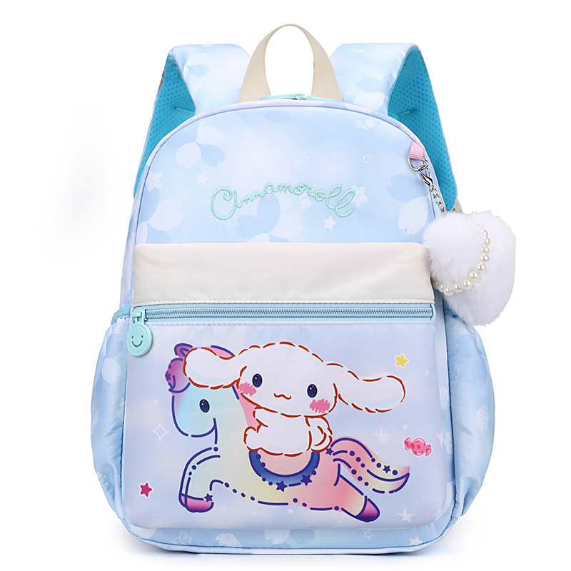 Cross-border kindergarten schoolbag for girls, small, medium and large class girls, cartoon cute lightweight backpack, princess backrest bag Specification drawing