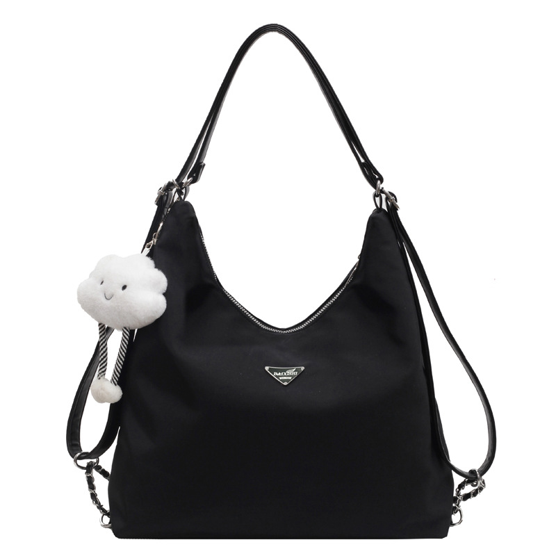 Nylon fabric large-capacity backpack for women, 2025 new style simple commuting single-shoulder bag, high-end multi-functional tote bag Item Picture